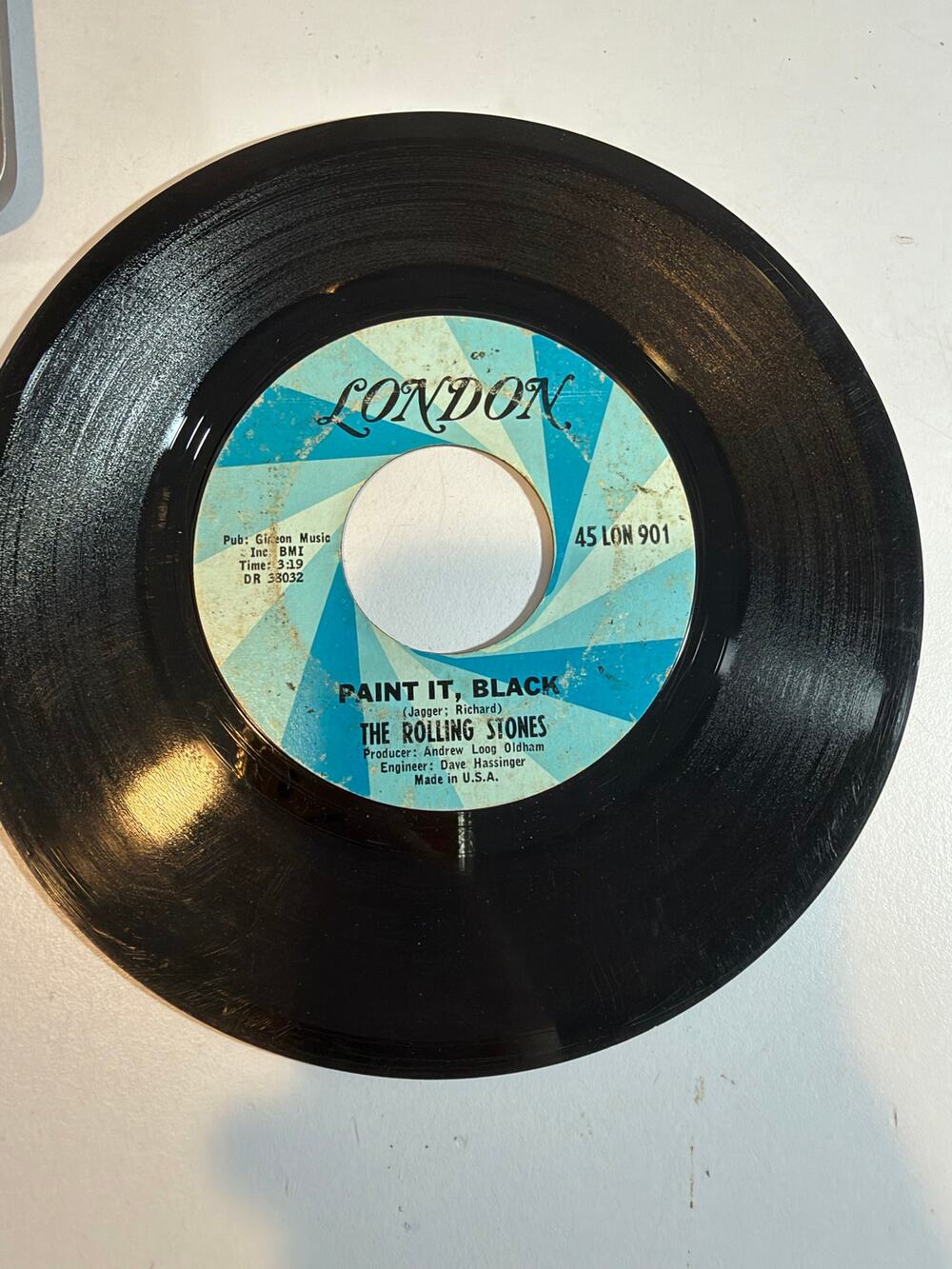 ROLLING STONES PAINT IT BLACK / STUPID GIRL ON LONDON RECORDS Good 45